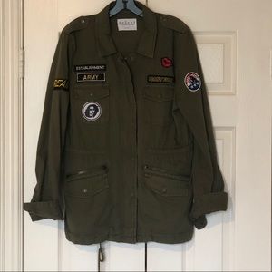 Green army style jacket